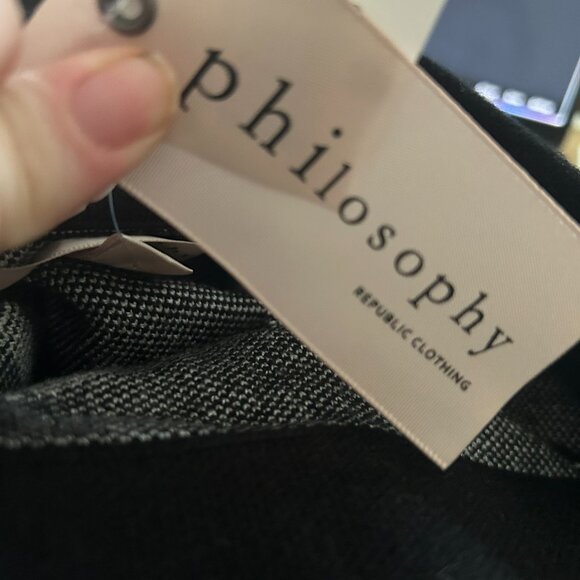 NWT Philosophy Republic Knit Skirt Women M Scroll Print Sweater Preppy Chic - Picture 15 of 15